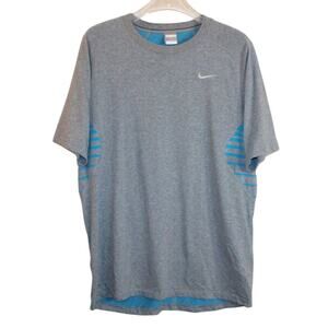 Nike Blue Short Sleeve Tee for Everyday Comfort Men’s Large Sporty Casual